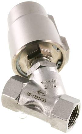 Schrägsitzventil 1.4408, G 3/4", offen, Standard