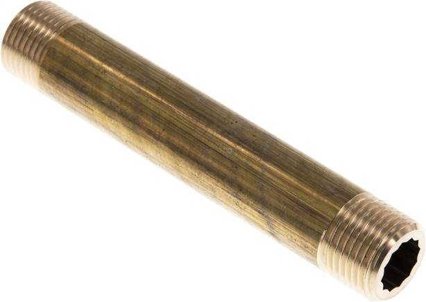 Rohrdoppelnippel G 1/2"-120mm, Messing