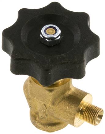 Kugel-Absperrventil, Messing,Winkel 90°, G 1/8", PN 40