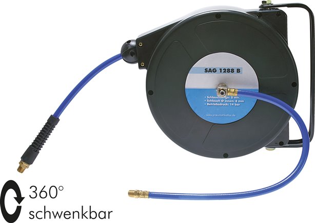 Autom. Schlauchaufroller 7,5mtr. - 8 x 12mm Schlauch