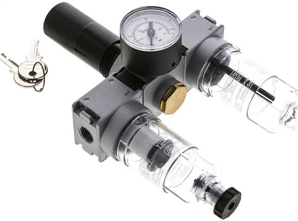 MULTIFIX Wartungseinheit (0), 3-tlg., G 1/4", 0,5 - 10 bar, abschließbar