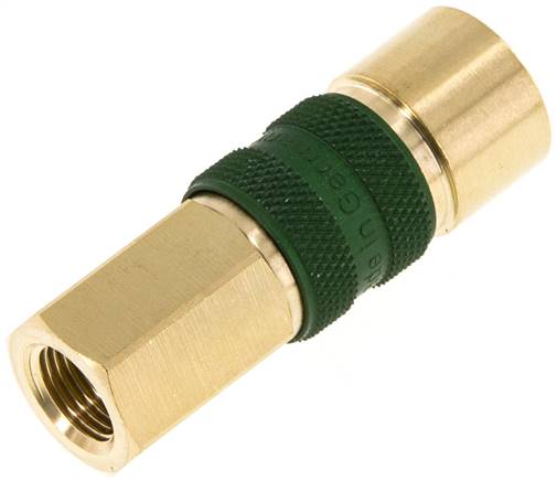 Schnellkupplung (NW5) G 1/8"(IG), grün, Kreis Ø 10,5 mm