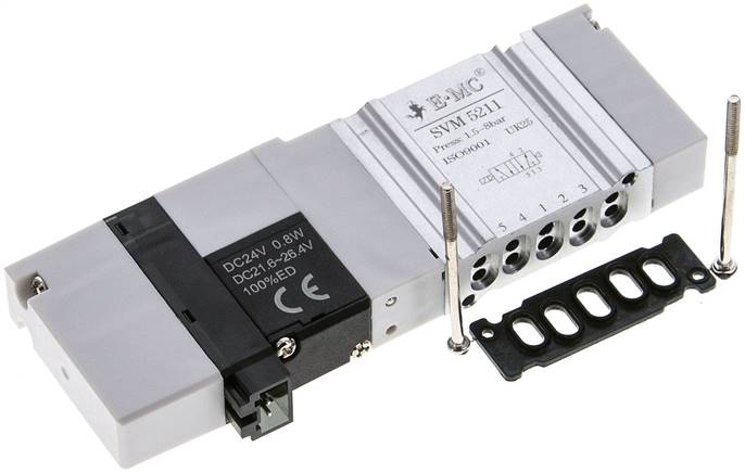 Magnetventil für S1V, 5/2-Wege mit Luftfederrückstellung (monostabil) Typ SVM 5211