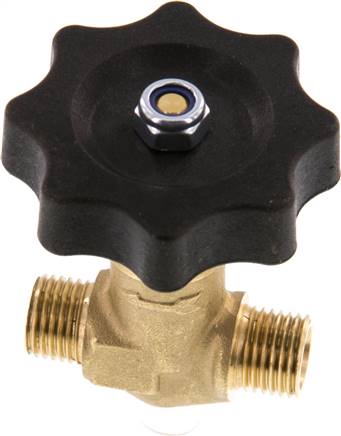Nadel-Absperrventil, Messing, G 1/4" (AG), -0,9 bis 40bar