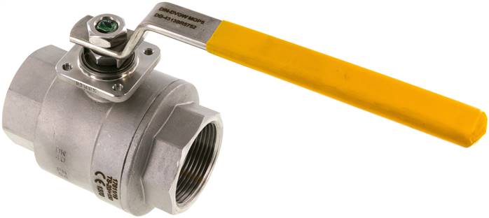 Edelstahl-Kugelhahn, DVGW, Rp 1-1/2", -0,9 bis 64bar