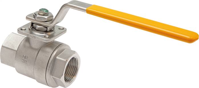 Edelstahl-Kugelhahn, Rp 3/4", -0,9 bis 20bar, für Sauerstoff (Industrie)