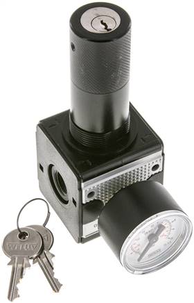 MULTIFIX Druckregler, abschließbar, Reihenmont. G 1/4", 0,2 - 6bar, Multifix 1