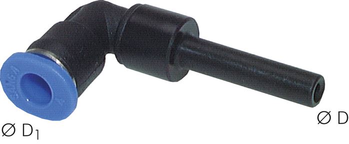 Winkel-Steckanschluss mit 6mm Stecknippel, IQS-Mini