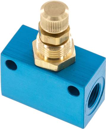 Block-Drosselventil, G 1/8", mit Messingspindel (in aggressiven Umgebungen)