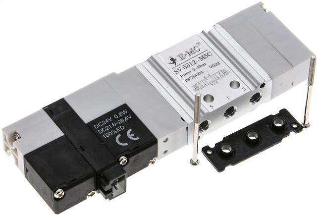 Magnetventil für S1V, 5/3-Wege (Mittelstellung geschlossen) Typ SV 5312-M5C