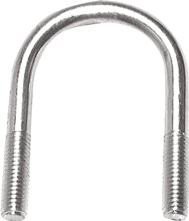 Rundstahlbügel, M 10, 44,5 - 48,3mm, Stahl verzinkt