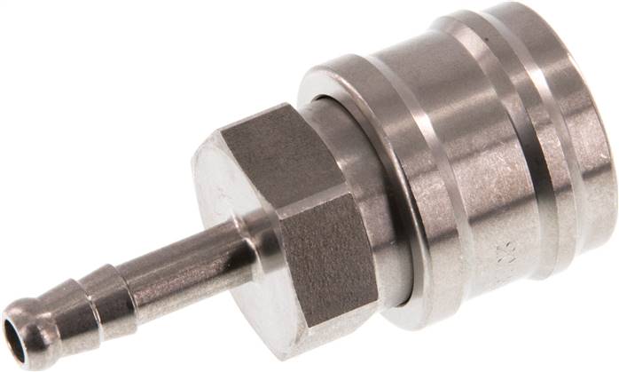 Schnellkupplung (NW7,2) 6 (1/4")mm Schlauch, Edelstahl