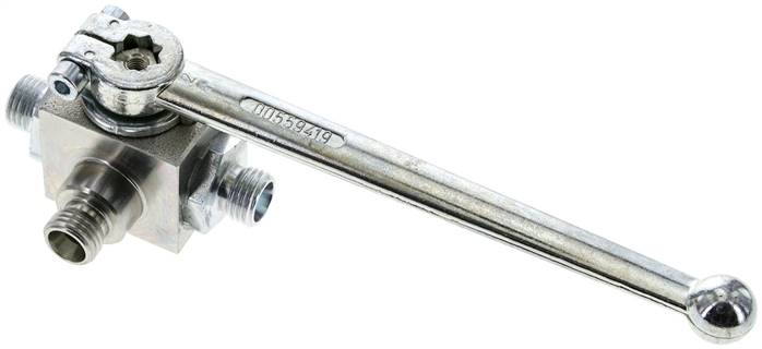 Hochdruck-3-Wege Kugelhahn, T-Bohrung, 8 L (M14x1,5), 0 bis 315bar