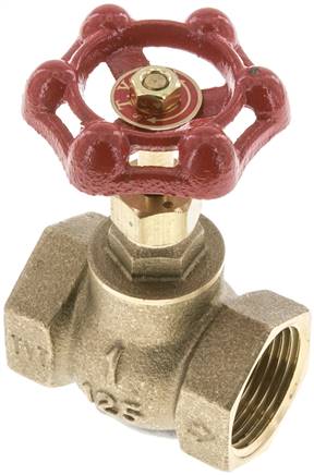 Muffen-Absperrventil, Eco-Line, Messing, G 1", PN 10