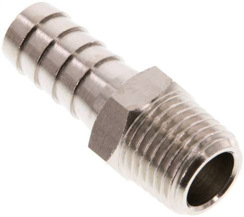 Gewindetülle R 1/4"-10mm, Messing vernickelt