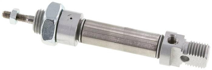 ISO 6432-Zylinder, einfachwirkend, Kolben 10mm, Hub 10mm