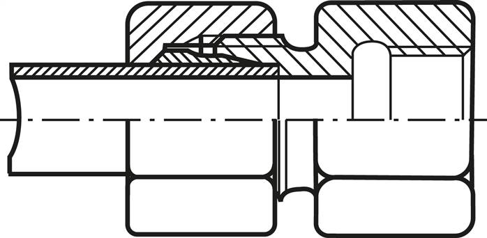 Aufschraub-Schneidringverschr. G 1/2"-12 L (M18x1,5), Stahl verzinkt