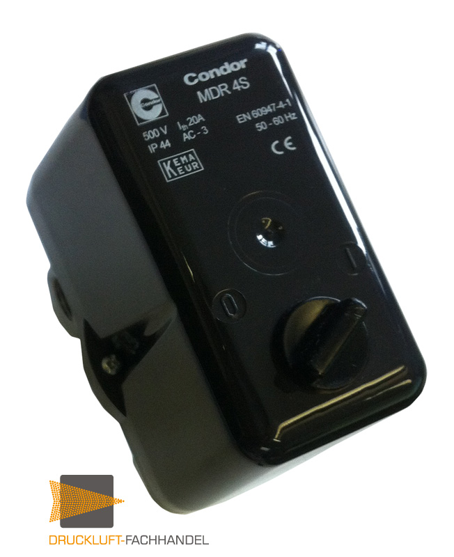 B-WARE Condor Druckschalter Typ MDR 4S/16 K inkl. EV 4WS voreingestellt auf 7,8-9,8 bar - Verpackung beschädigt