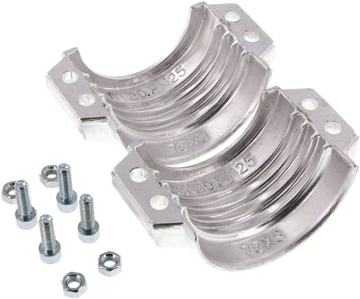 Klemmschalen 89 - 93mm, Aluminium, EN14420-3 (DIN2817)