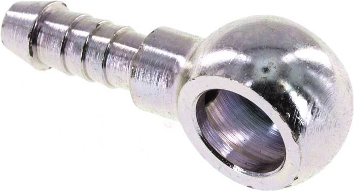 Schlauchnippel 10mm Ring, 5 - 6mm, Stahl verzinkt