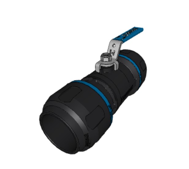 Prevost Vollaluminium-Kugelhahn für Rohr 63mm