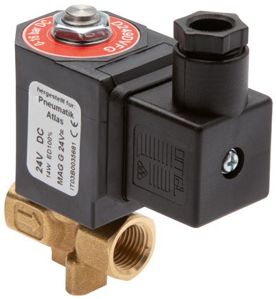 2/2-Wege Magnetventil G 1/8" stromlos geöffnet (NO),FKM 24V=