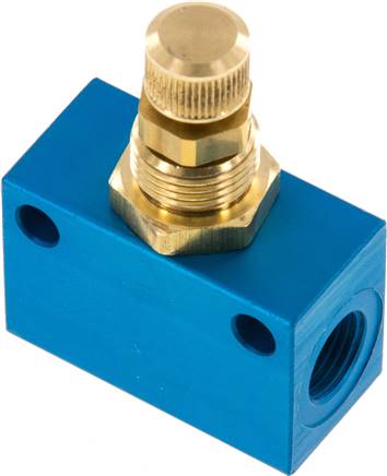 Block-Drosselrückschlagventil, G 1/8", mit Messingspindel (in aggressiven Umgebungen)