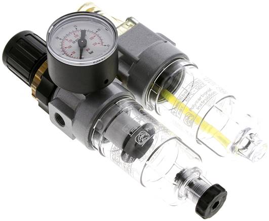 Mini-Wartungseinheit, 2-tlg., G 1/8", 0,5 - 16 bar