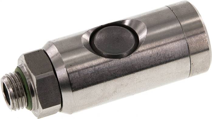 Sicherheits-Druckknopfkupplung (NW7,2), G 1/4" AG, Edelstahl
