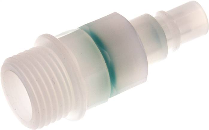 Kupplungsstecker (NW7,2) G 1/2", PVDF absperrend (AG)