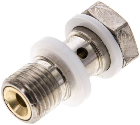 Drosselhohlschraube G 1/4", zuluftregelnd (A), Schlitzschraube (mit Schraubendreher einstellbar)