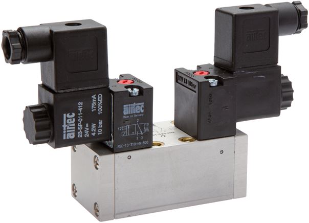 ISO-Ventil (Größe 1), 5/3-Wege Mittelstellung geschlossen, 230 V AC