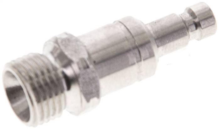 Kupplungsstecker (NW2,7) G 1/8"(AG), 1.4404, beidseitig absperrend
