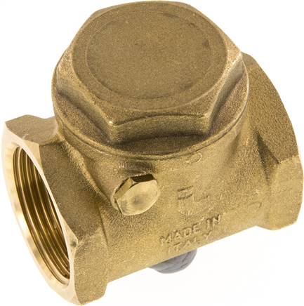 Rückschlagklappe G 1-1/4", PN 10, Messing, weich dichtend