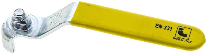 Kombigriff-gelb, Größe 4, Flachstahl (Stahl verzinkt mit Kunststoffüberzug)