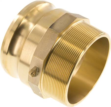 Kamlock-Stecker (F) R 4"(AG), Messing