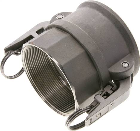 Sicherheits-Kamlock-Kupplung (D) Rp 3"(IG), Edelstahl (1.4408)