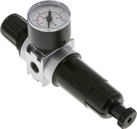 MULTIFIX Filterregler, G 1/4", 0,1 - 3bar, Baureihe 0, Metallbehälter