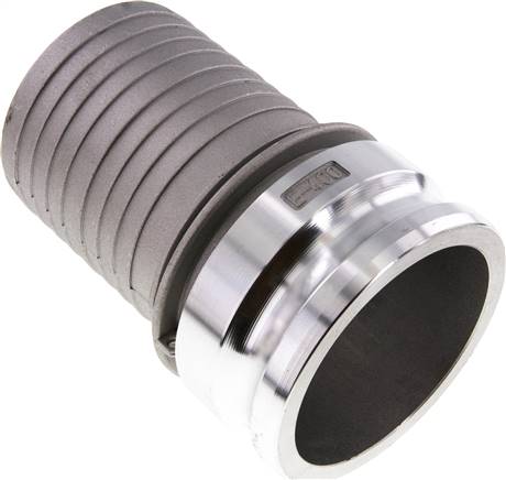 Kamlock-Stecker (E) 100 (4")mm Schlauch, Aluminium