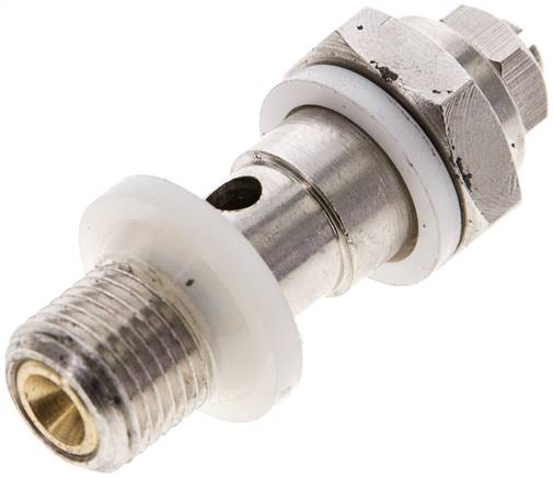 Drosselhohlschraube G 1/8", zuluftregelnd (A), Schlitzschraube und Kontermutter