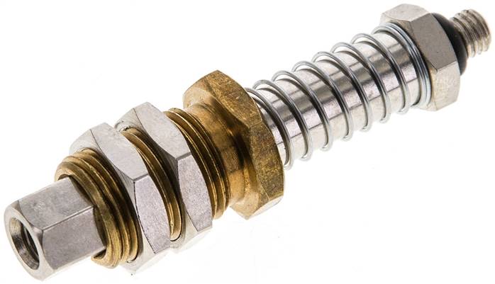 Federstößel M 5 (AG)xM 5 (IG), Hub 10mm , Standard