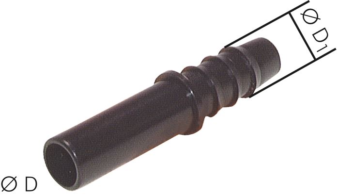 Stecknippel 4mm-4mm Schlauchtülle, IQS-Standard