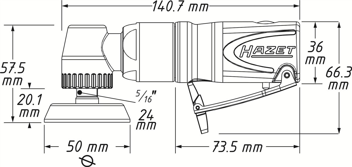 Mini lucidatrice HAZET 9033M-9