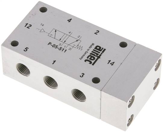 5/2-Wege Pneumatikventil mit Feder, G 1/8", ATEX-Zulassung