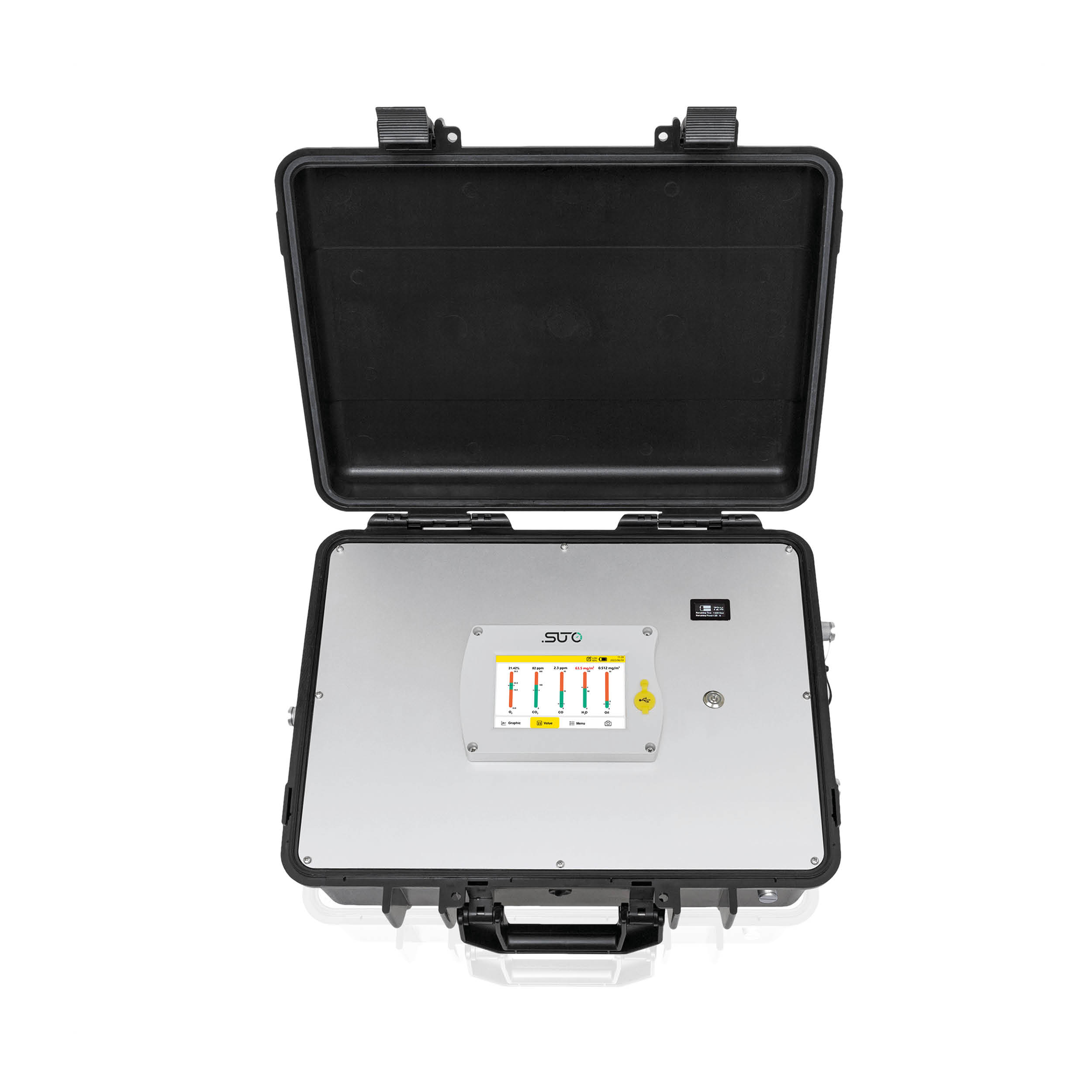 S605-I Atemluftqualitäts-Analysator, tragbar, mit Öldampfsensor, PDF-Report