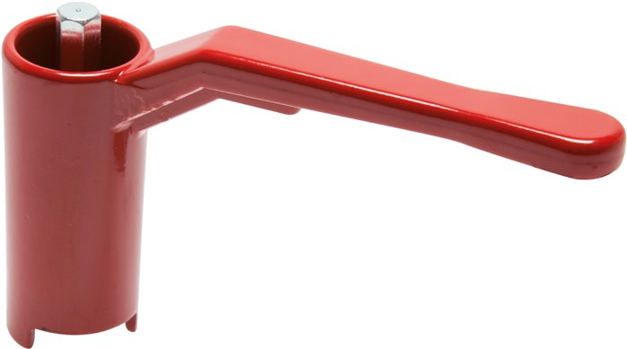 Kombigriff-rot, Größe 5, Lang (Aluminium lackiert)