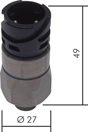 Bajonett-Druckschalter 0,1 - 1 bar (Öffner), G 1/4"