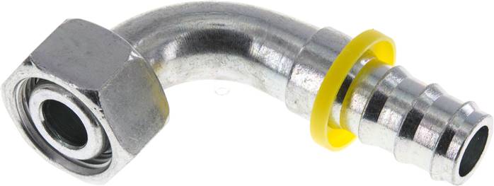 90°-Steckanschluss 22 L Überwurfmutter, 19,1mm GSP-Schl