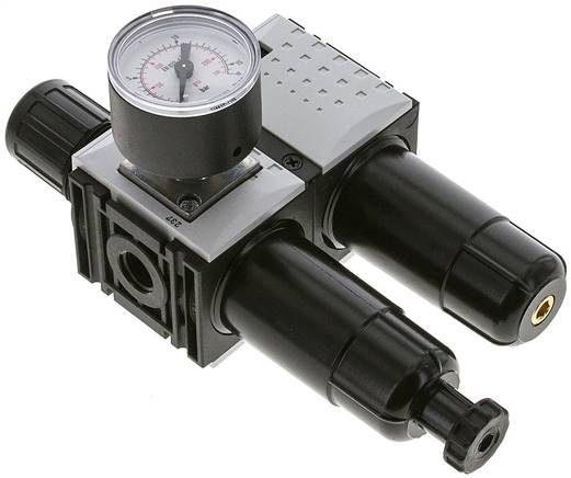 FUTURA Wartungseinheit, 2-tlg., G 1/4", 0,5 - 10 bar, Baur.0, Metallbehälter