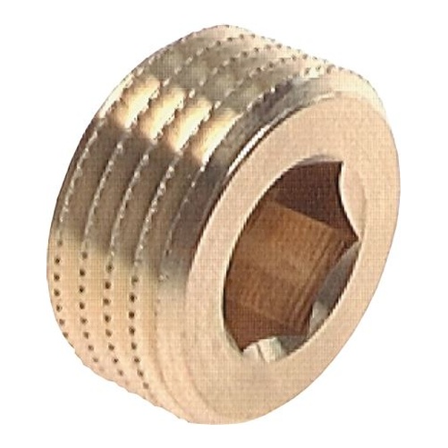 Tappo di chiusura, esagono interno G 1/4", ottone tipo VS 14 MS OB